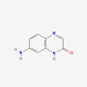 Chemical structure of 7-Aminoquinoxalin-2(1H)-one