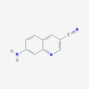 Chemical structure of 7-Aminoquinoline-3-carbonitrile