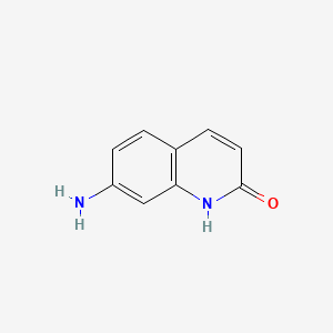 Chemical structure of 7-Aminoquinolin-2(1H)-one