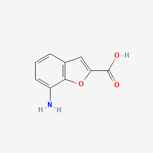 Chemical structure of 7-Aminobenzofuran-2-carboxylic acid