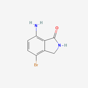Chemical structure of 7-Amino-4-bromoisoindolin-1-one
