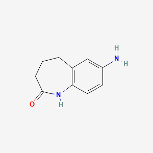 Chemical structure of 7-Amino-4,5-dihydro-1H-benzo[b]azepin-2(3H)-one