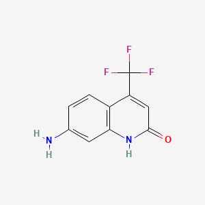 Chemical structure of 7-Amino-4-trifluoromethyl-2-quinolinone