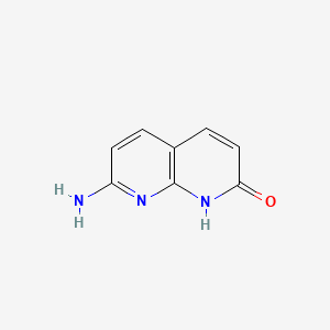 Chemical structure of 7-Amino-1,8-naphthyridin-2(8H)-one