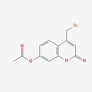 Chemical structure of 7-Acetoxy-4-bromomethylcoumarin