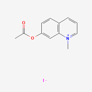 Chemical structure of 7-Acetoxy-1-methylquinolinium iodide