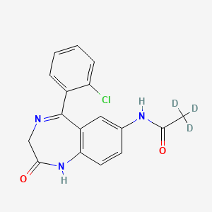 Chemical structure of 7-Acetamido-d3 Clonazepam