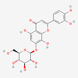 Chemical structure of 8-Hydroxyluteolin 7-glucoside