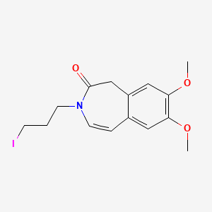 Chemical structure of 7,8-Dimethoxy-3-(3-iodopropyl)-1,3-dihydro-2H-3-benzazepin-2-one