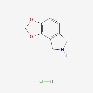 Chemical structure of 7,8-Dihydro-6H-[1,3]dioxolo[4,5-e]isoindole hydrochloride