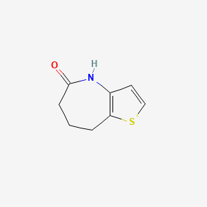 Chemical structure of 4H,5H,6H,7H,8H-thieno[3,2-b]azepin-5-one