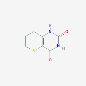 Chemical structure of 7,8-Dihydro-6H-thiopyrano[3,2-D]pyrimidine-2,4-diol