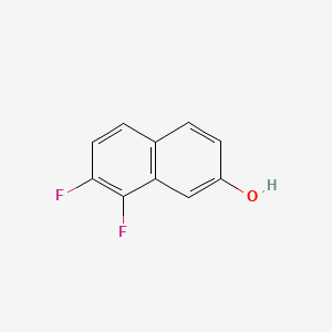 Chemical structure of 7,8-Difluoronaphthalen-2-ol