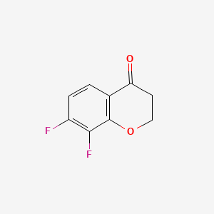 Chemical structure of 7,8-Difluorochroman-4-one