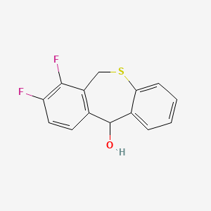 Chemical structure of 7,8-Difluoro-6,11-dihydrodibenzo[b,e]thiepin-11-ol