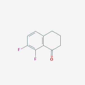 Chemical structure of 7,8-Difluoro-3,4-dihydro-1(2H)-naphthalenone