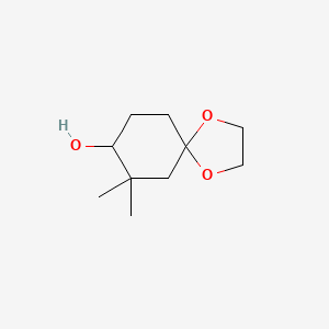Chemical structure of 7,7-Dimethyl-1,4-dioxa [4.5] decyl-8-ol