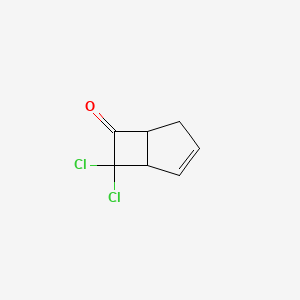 Chemical structure of 7,7-Dichlorobicyclo[3.2.0]hept-2-en-6-one