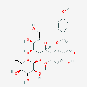 Chemical structure of 7,4'-Di-O-methylvitexin 2''-O-rhamnoside