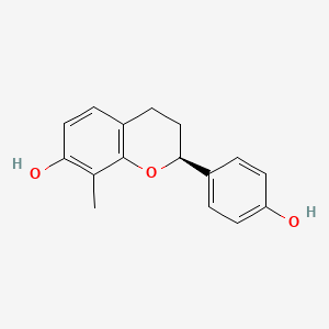 Chemical structure of 7,4'-Dihydroxy-8-methylflavan