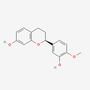 Chemical structure of 7,3'-Dihydroxy-4'-methoxyflavan