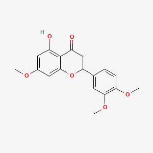 Chemical structure of 7,3',4'-Tri-O-methyleriodictyol