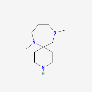 Chemical structure of 7,11-dimethyl-3,7,11-triazaspiro[5.6]dodecane