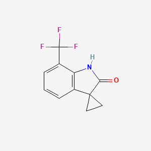 Chemical structure of 7'-(TRIFLUOROMETHYL)SPIRO[CYCLOPROPANE-1,3'-INDOLIN]-2'-ONE