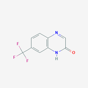 Chemical structure of 7-(Trifluoromethyl)quinoxalin-2(1H)-one