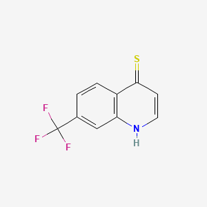 Chemical structure of 7-(Trifluoromethyl)quinoline-4-thiol