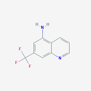 Chemical structure of 7-(Trifluoromethyl)quinolin-5-amine