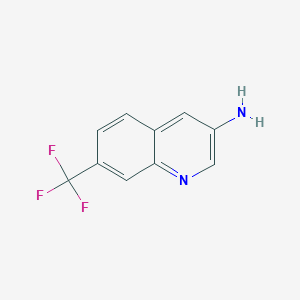 Chemical structure of 7-(Trifluoromethyl)quinolin-3-amine
