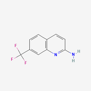 Chemical structure of 7-(Trifluoromethyl)quinolin-2-amine