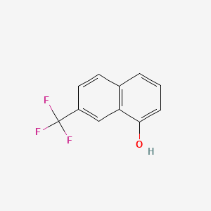 Chemical structure of 7-(Trifluoromethyl)naphthalen-1-ol