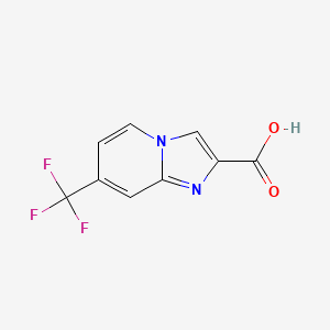 Chemical structure of 7-(Trifluoromethyl)imidazo[1,2-a]pyridine-2-carboxylic acid