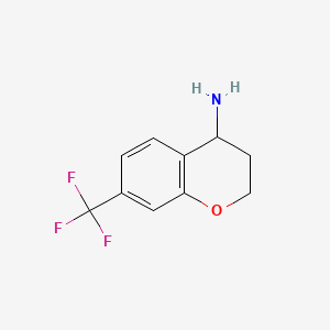 Chemical structure of 7-(Trifluoromethyl)chroman-4-amine