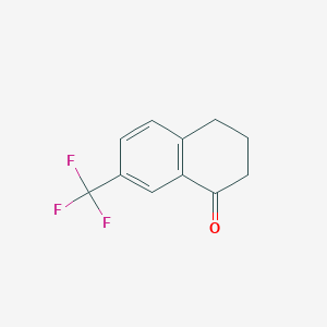 Chemical structure of 7-(Trifluoromethyl)-1-tetralone
