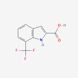 Chemical structure of 7-(Trifluoromethyl)-1H-indole-2-carboxylic acid