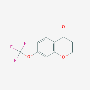 Chemical structure of 7-(Trifluoromethoxy)chroman-4-one