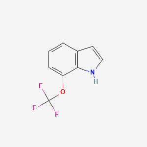 Chemical structure of 7-(Trifluoromethoxy)-1H-indole