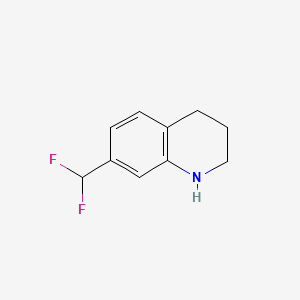 Chemical structure of 7-(Difluoromethyl)-1,2,3,4-tetrahydroquinoline