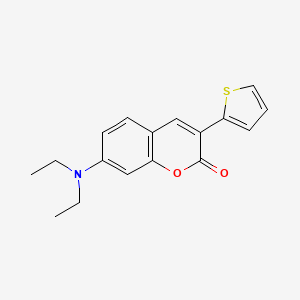 Chemical structure of 7-(Diethylamino)-3-(2-thienyl)coumarin