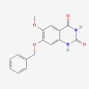 Chemical structure of 7-(Benzyloxy)-6-methoxyquinazoline-2,4(1H,3H)-dione
