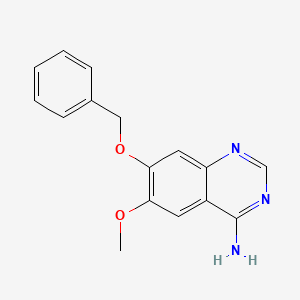 Chemical structure of 7-(Benzyloxy)-6-methoxyquinazolin-4-amine