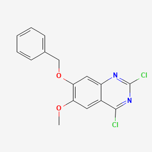 Chemical structure of 7-(Benzyloxy)-2,4-dichloro-6-methoxyquinazoline
