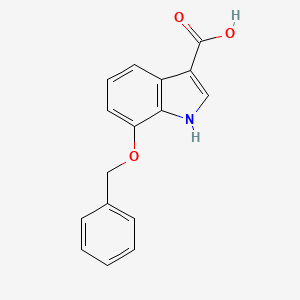 Chemical structure of 7-Benzyloxy-1H-indole-3-carboxylic acid