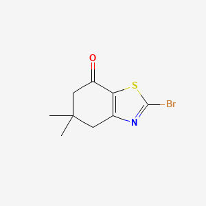 Chemical structure of 7(4H)-Benzothiazolone, 2-bromo-5,6-dihydro-5,5-dimethyl-