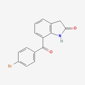 Chemical structure of 7-(4-Bromobenzoyl)-1,3-dihydro-2H-indol-2-one