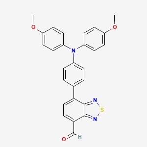 Chemical structure of 7-(4-(Bis(4-methoxyphenyl)amino)phenyl)benzo[c][1,2,5]thiadiazole-4-carbaldehyde