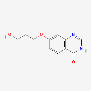 Chemical structure of 7-(3-Hydroxypropoxy)quinazolin-4(3H)-one